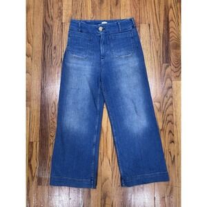 Maeve By Anthropologie The Colette Cropped High Rise Wide Leg Jeans Size 29
